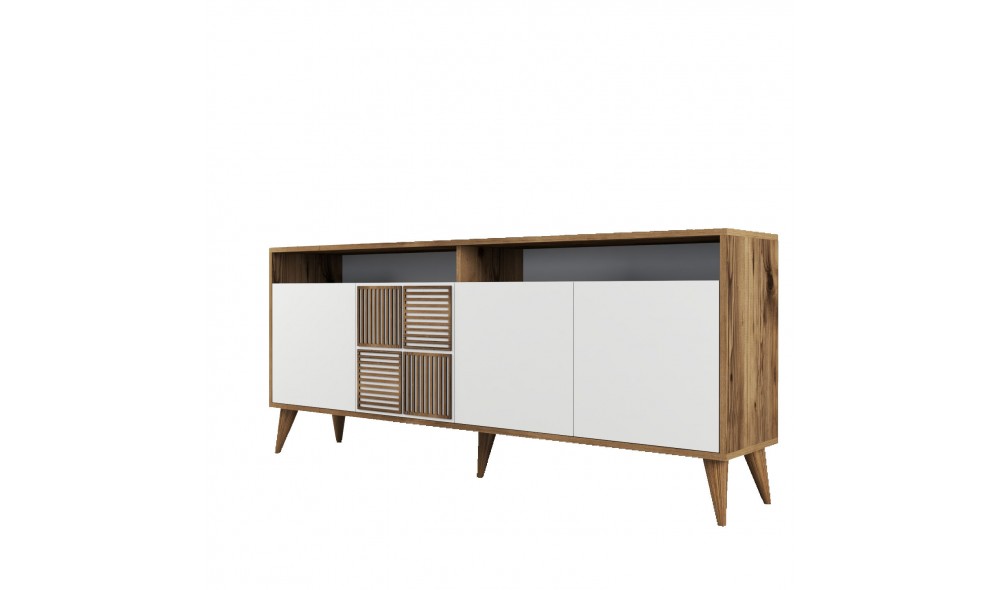 Consola Milano - Nuc, Alb 180 x 78 x 35 cm