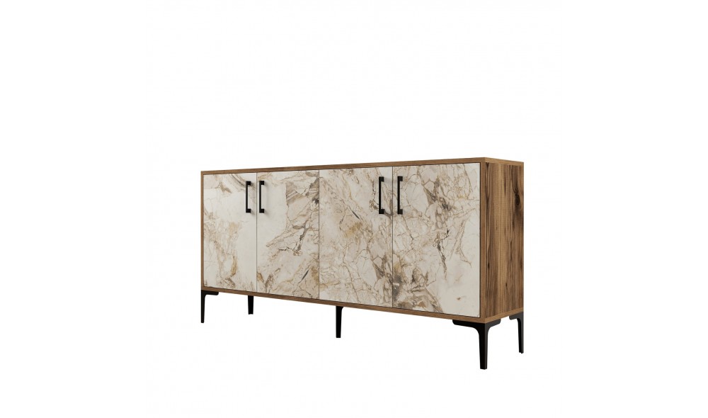 Consola Kiev 160 - Nuc, Marmura Alba 160 x 78 x 35 cm