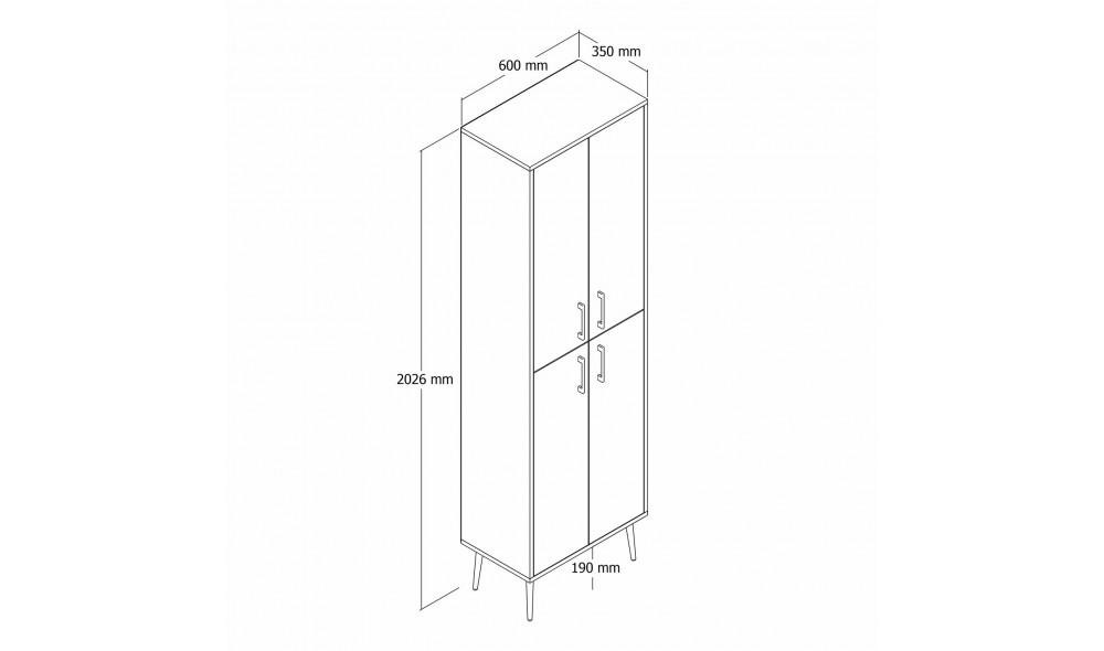 Comoda multifunctional Berlin A - alb, auriu