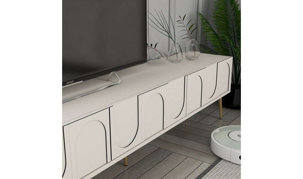 Suport TV, Lyon 43, CremaAur, 180 x 43 x 35 cm