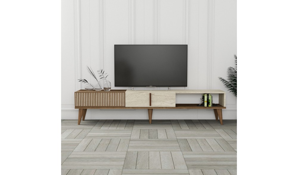 Suport TV, Milan, NucTravertin, 180 x 40 x 35 cm