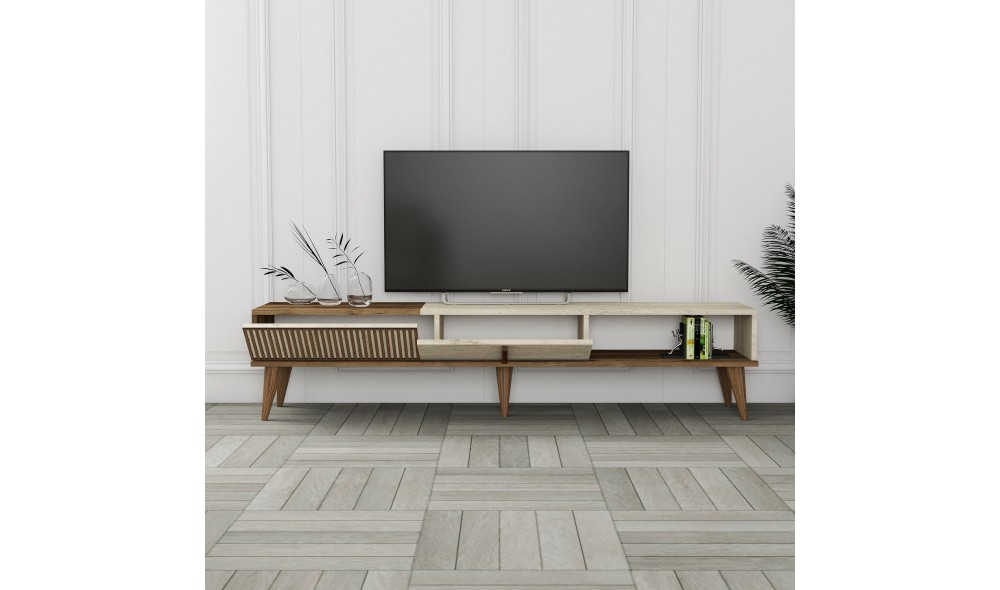 Suport TV, Milan, NucTravertin, 180 x 40 x 35 cm