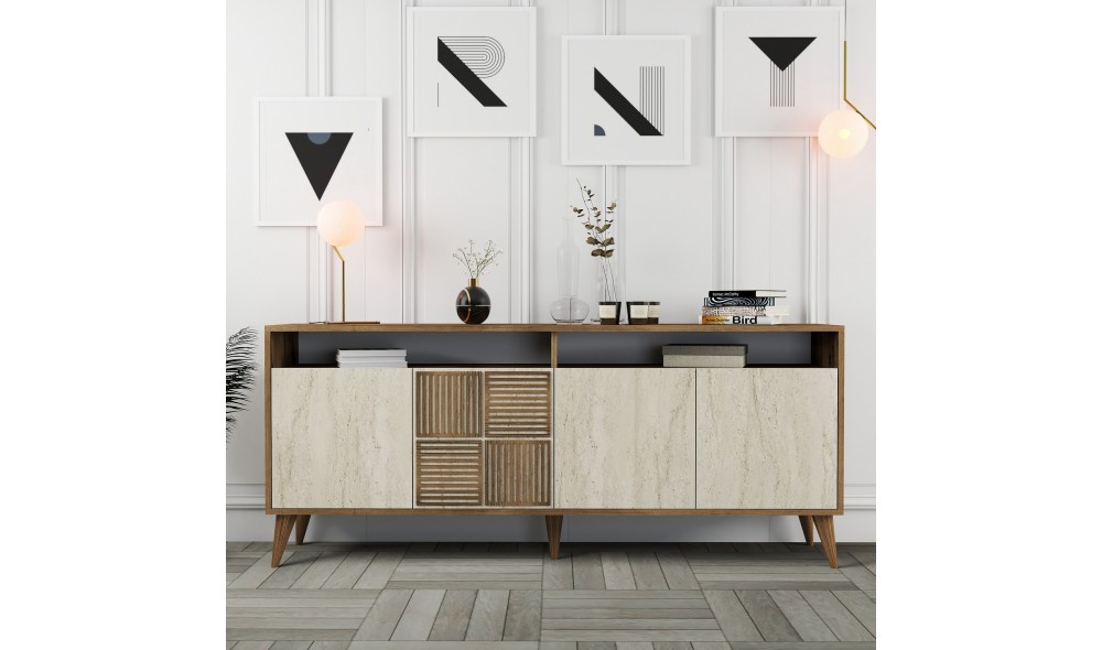 Consola, Milan, NucTravertin, 180 x 78 x 35 cm