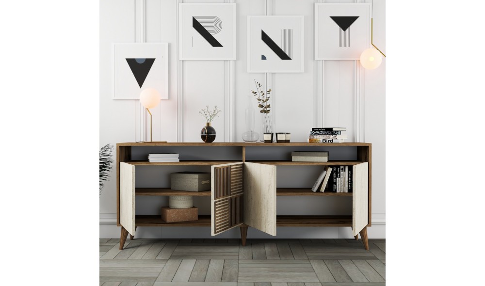 Consola, Milan, NucTravertin, 180 x 78 x 35 cm