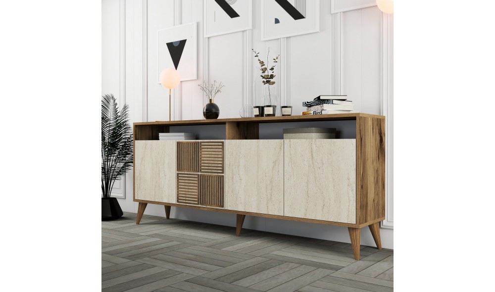 Consola, Milan, NucTravertin, 180 x 78 x 35 cm