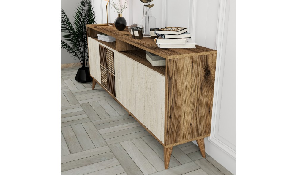 Consola, Milan, NucTravertin, 180 x 78 x 35 cm