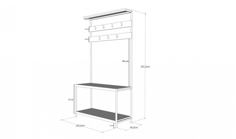 Sala Stand Girne 105 x 192 x 40 cm