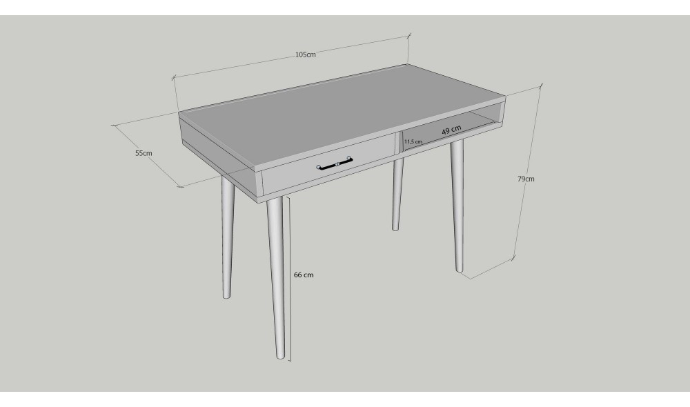 Birou de studiu Carmen 105 x 79 x 55 cm