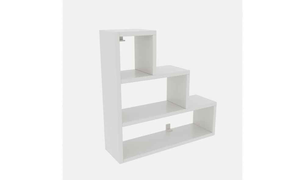 Raft de perete Piramit - Alb 62 x 62 x 18 cm