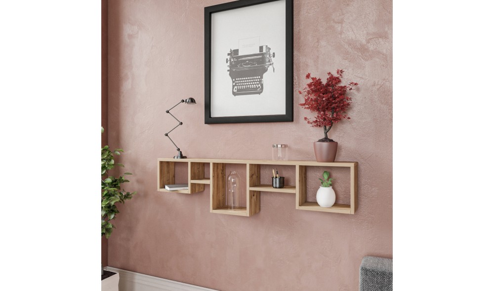 Raft de perete Amanos - Pin 120 x 32 x 17 cm