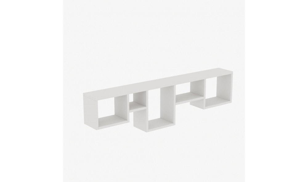 Raft de perete Amanos - Alb 120 x 32 x 17 cm