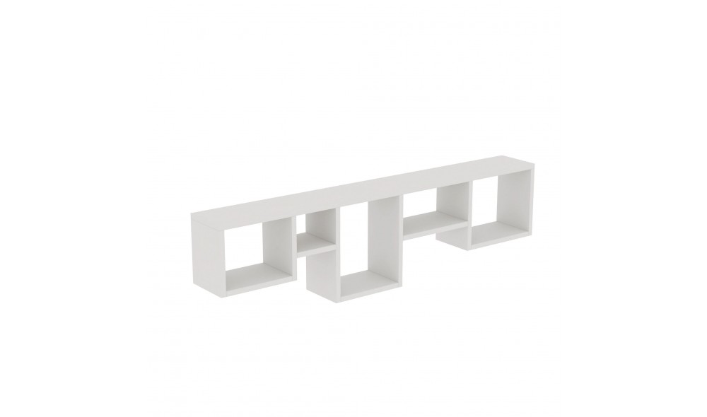 Raft de perete Amanos - Alb 120 x 32 x 17 cm