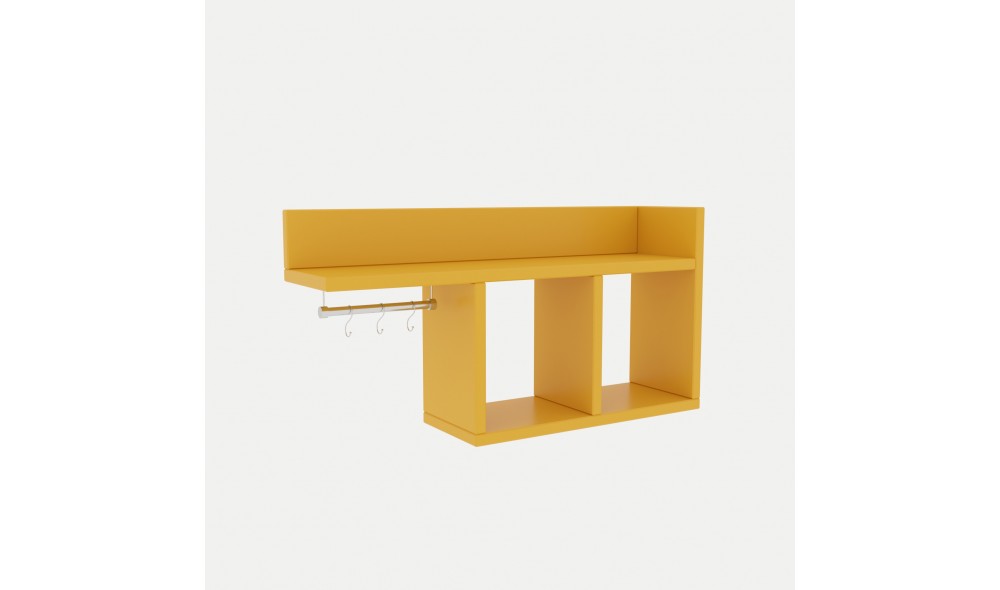 Raft de perete Pare - Galben 72 x 37 x 18 cm