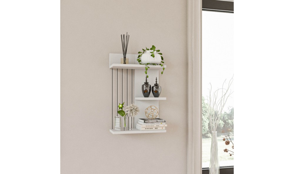 Raft de perete Kinik - Alb 40 x 60 x 19 cm