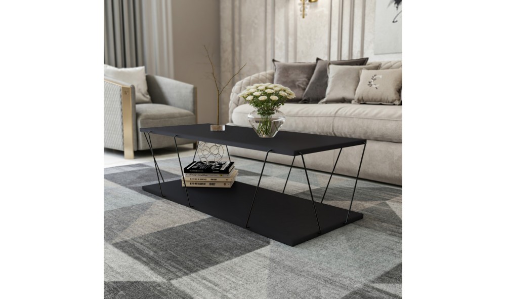 Masuţa de cafea Labranda - Antracit 120 x 30 x 50 cm