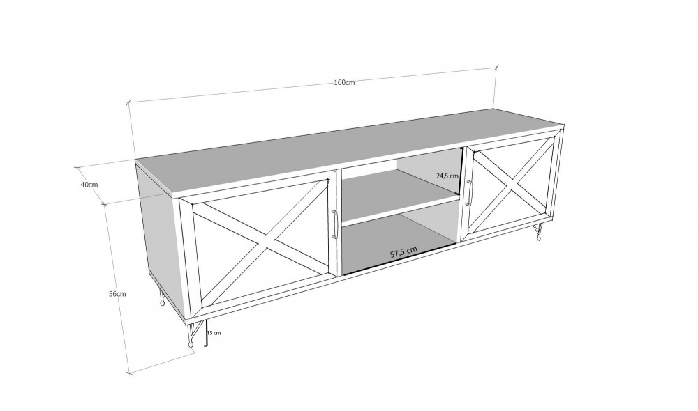 Suport TV Venus 160 x 56 x 40 cm