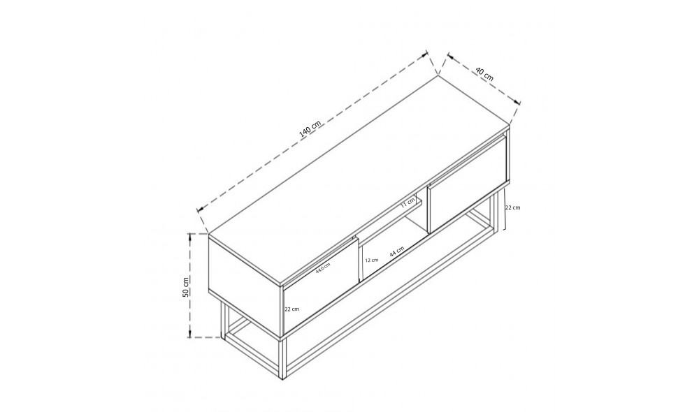 Suport TV Belinda 140 140 x 50 x 40 cm