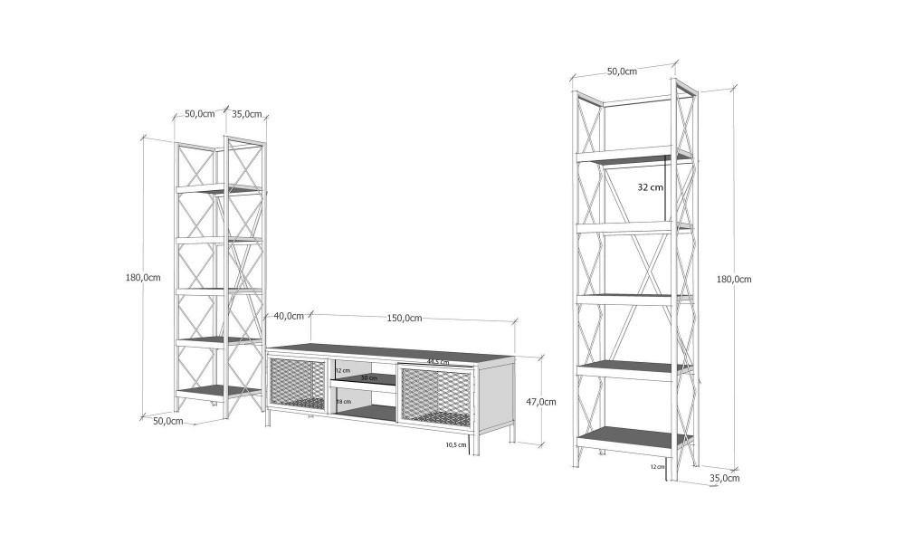 Unitate TV Maxim 150 x 47 x 40 cm