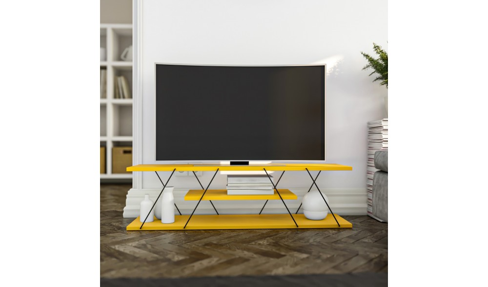Suport TV Canaz - Galben 120 x 33 x 30 cm
