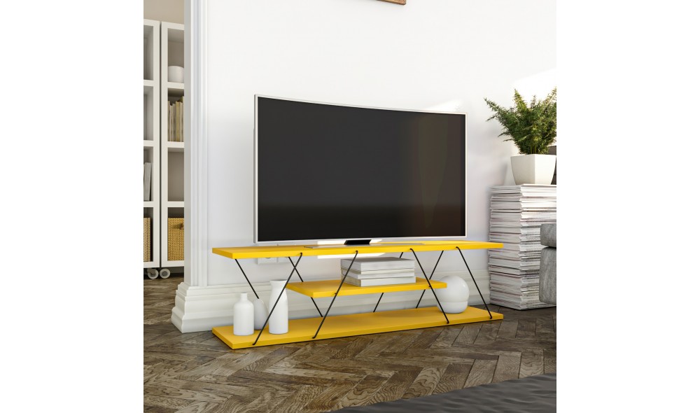 Suport TV Canaz - Galben 120 x 33 x 30 cm