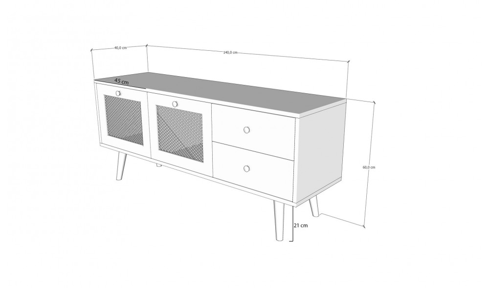 Suport TV Patara 140 140 x 60 x 40 cm