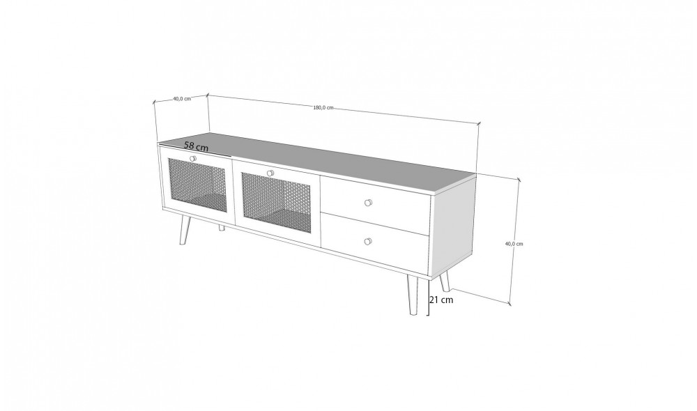 Suport TV Patara 180 180 x 60 x 40 cm