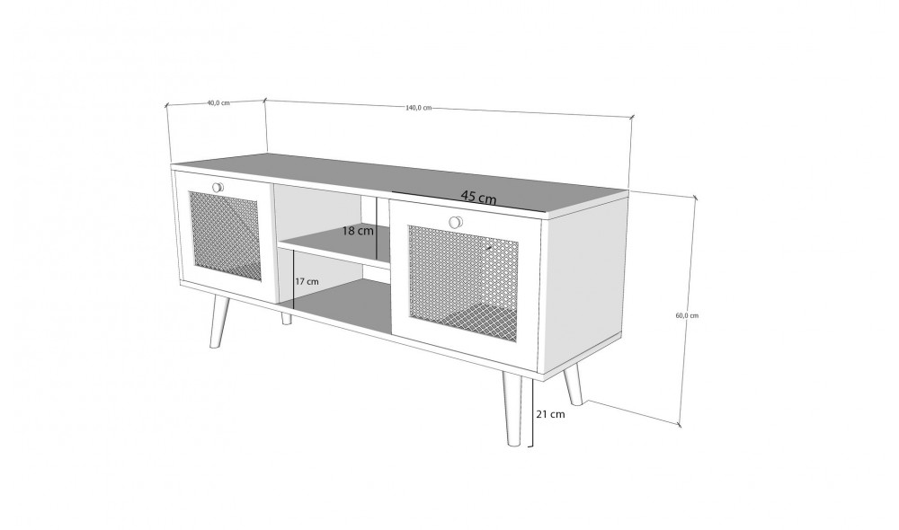 Suport TV Letoon 140 140 x 60 x 40 cm