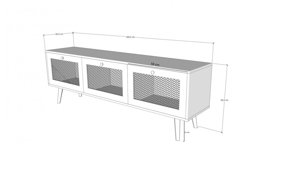 Suport TV Likya 180 180 x 60 x 40 cm