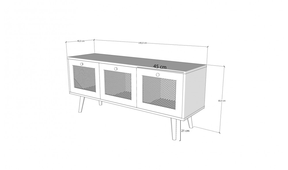 Suport TV Likya 140 140 x 60 x 40 cm