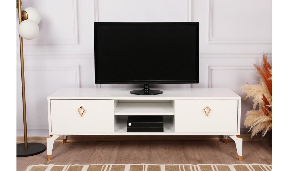 Suport TV Posh - Alb 143 x 47 x 40 cm