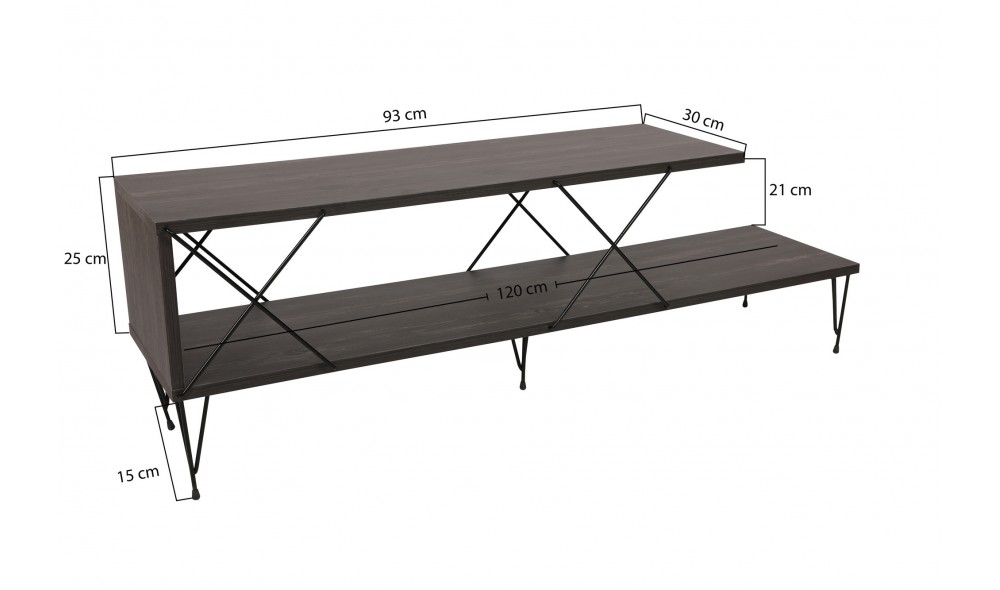 Suport TV Strada - Maro inchis 120 x 40 x 30 cm