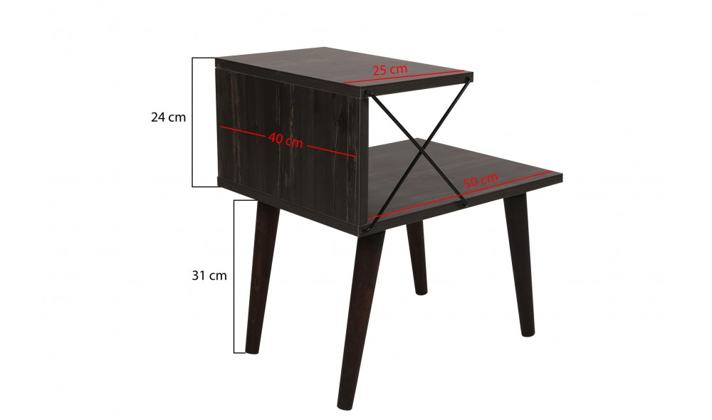 Noptiera Cruce - Maro inchis 50 x 55 x 40 cm