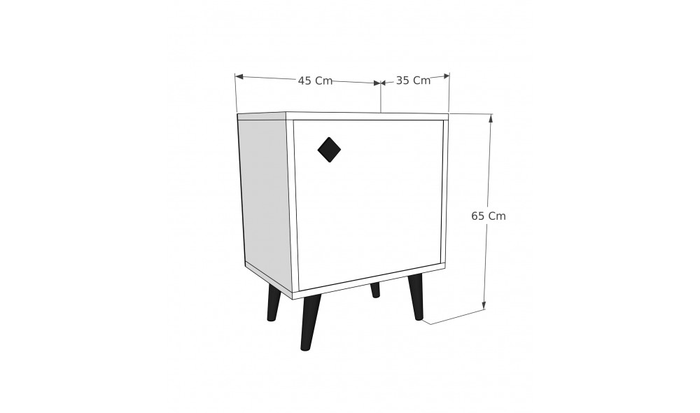 Noptiera Hastikoz - Hitit 45 x 65 x 35 cm