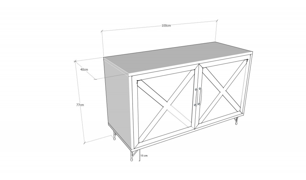 Consola Jupiter 100 x 77 x 40 cm