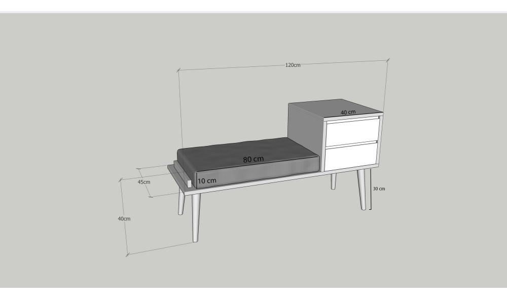 Sala Stand Rino 120 x 40 x 45 cm