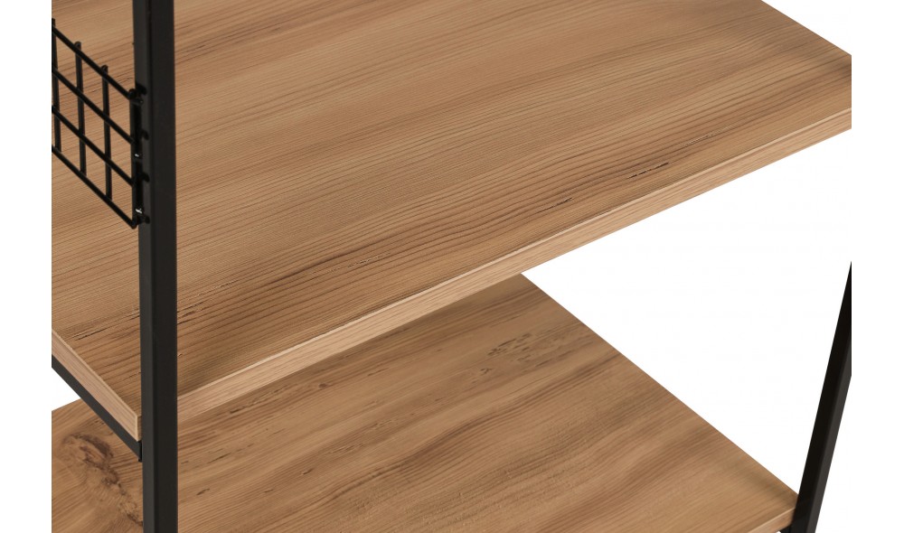 Comoda multifunctional Anemon - Negru, Pin 60 x 124 x 45 cm