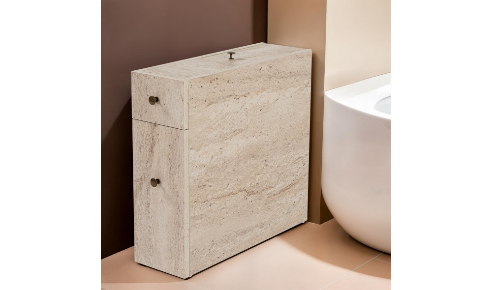 Dulap de baie, Calencia, Travertin, 20 x 55 x 60 cm