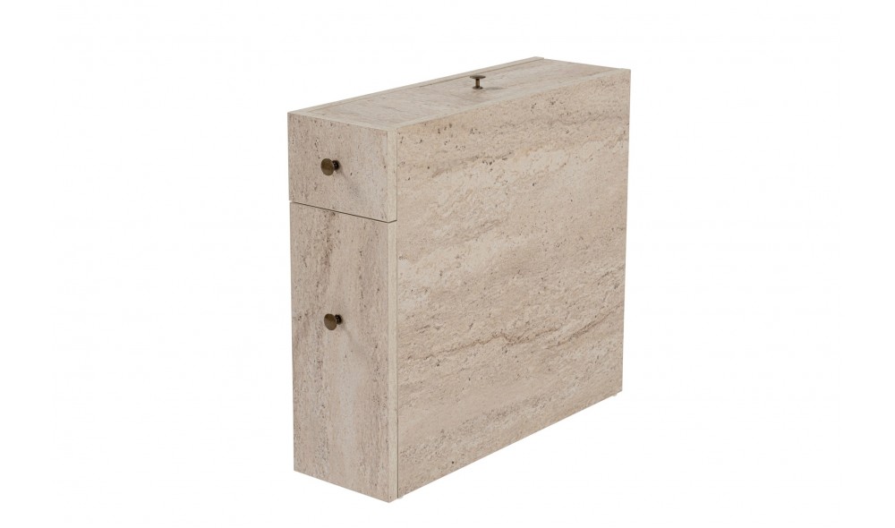 Dulap de baie, Calencia, Travertin, 20 x 55 x 60 cm