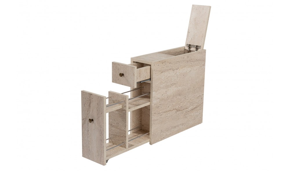 Dulap de baie, Calencia, Travertin, 20 x 55 x 60 cm