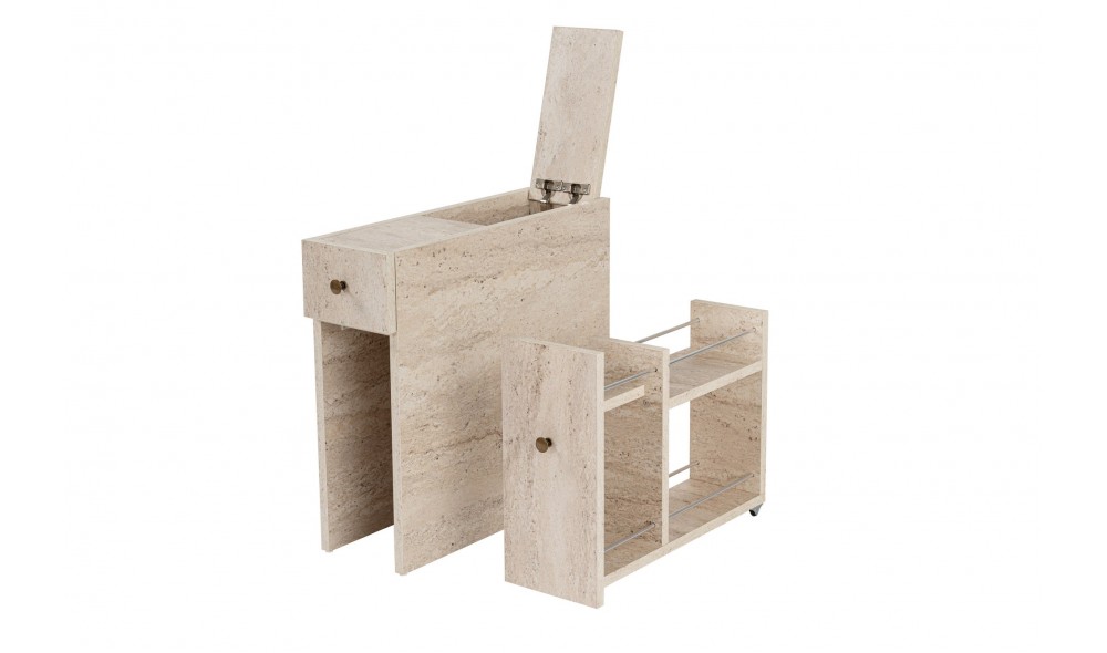 Dulap de baie, Calencia, Travertin, 20 x 55 x 60 cm