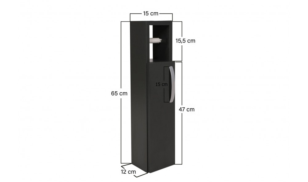 Dulap de baie Steaua - Antracit 15 x 65 x 12 cm