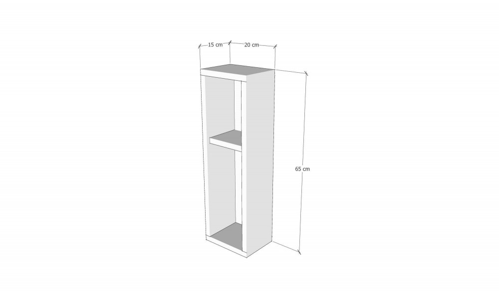 Noptiera Turra - Pin 20 x 65 x 15 cm