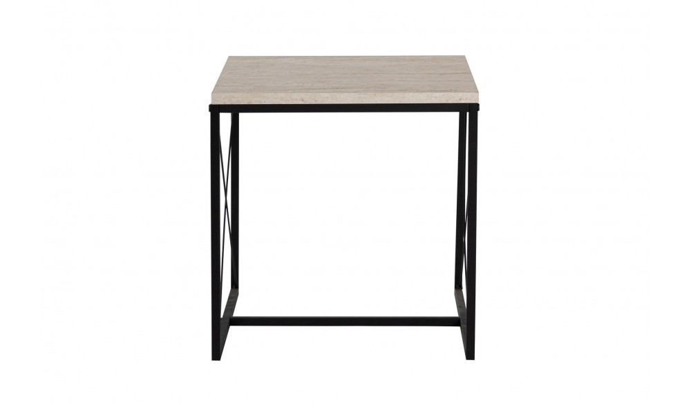 Set masuta de cafea, Defne, Travertin Negru, 100 x 52 x 50 cm