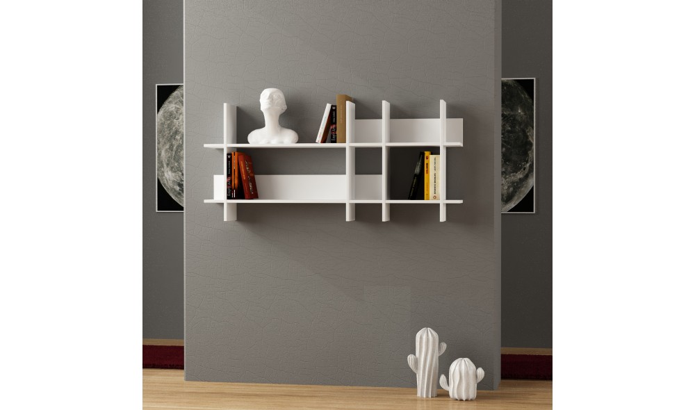Raft de perete Margele - Albe 150 x 70 x 22 cm