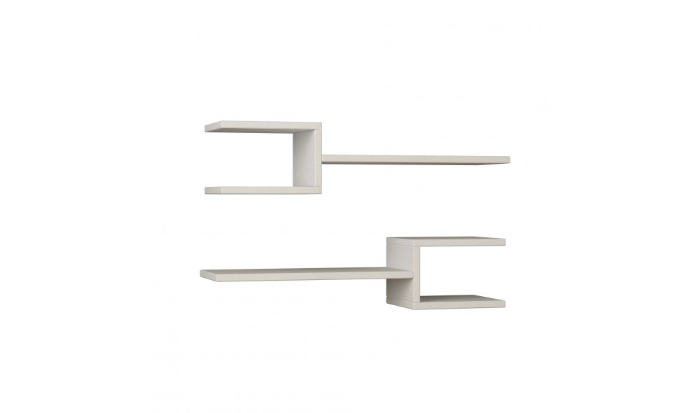 Raft de perete Furca - Alba 75 x 17 x 22 cm