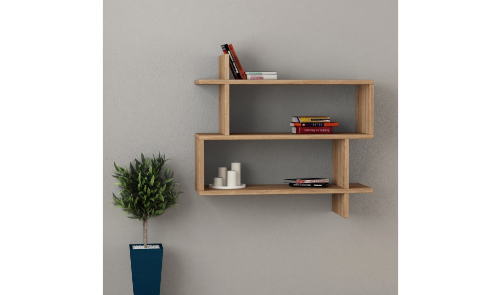 Raft de perete Paralel - Stejar 70 x 65 x 22 cm