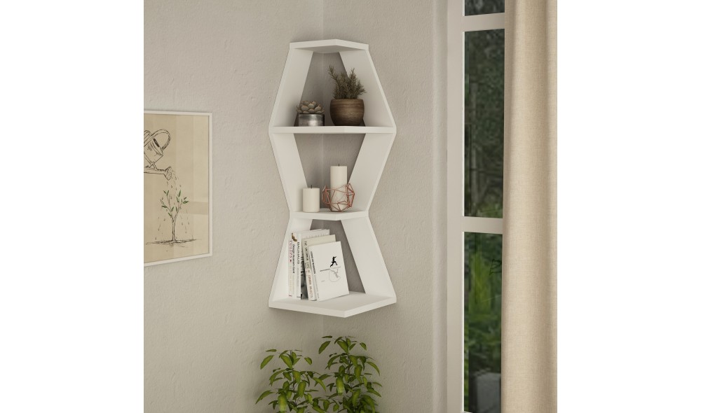 Raft de perete Colt Sablor - Alb 30 x 86 x 30 cm