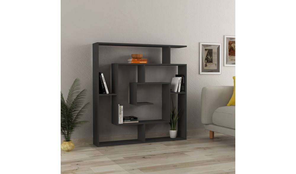 Raft de carti Labirint - Antracit 125 x 129 x 22 cm