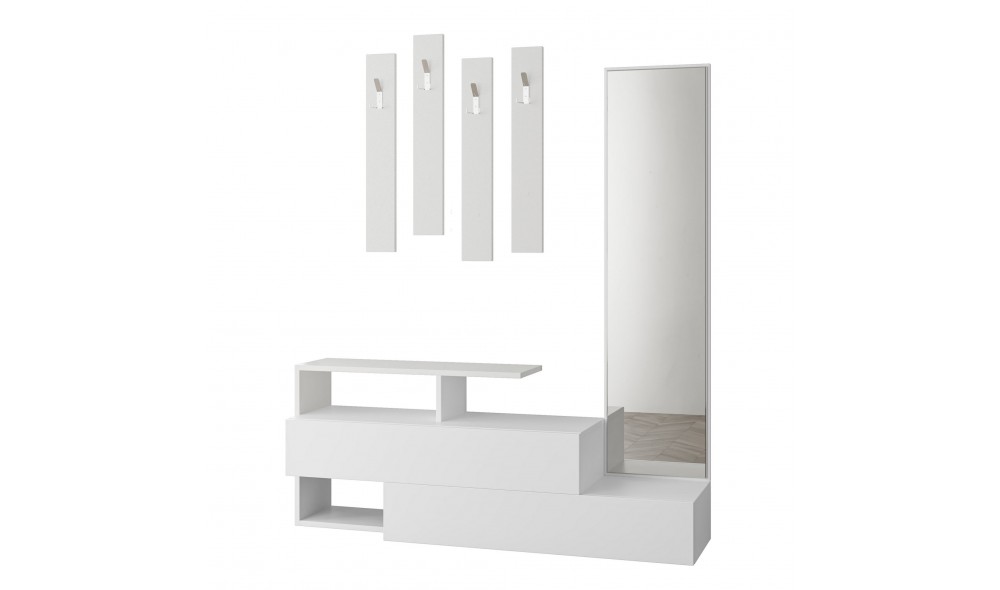 Sala Stand Ramda - Alb 137 x 54 x 35 cm