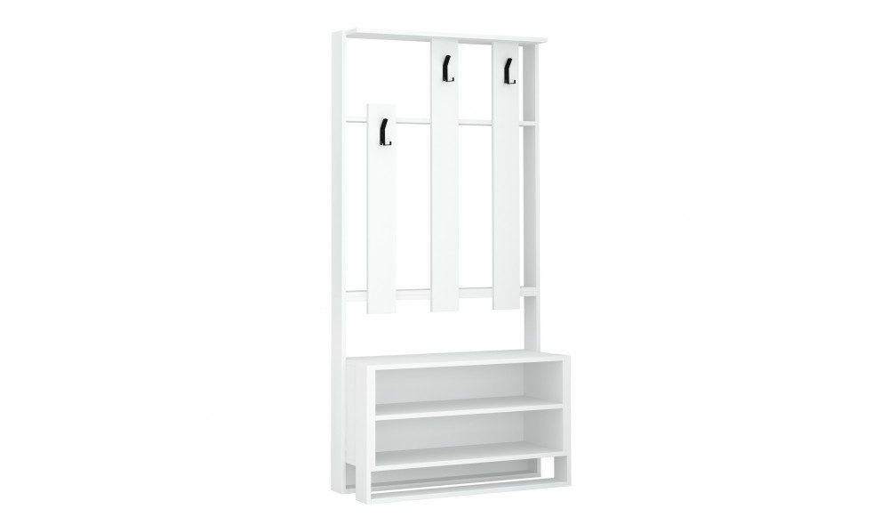 Sala Stand Chester - Alb, Alb 90 x 180 x 36 cm